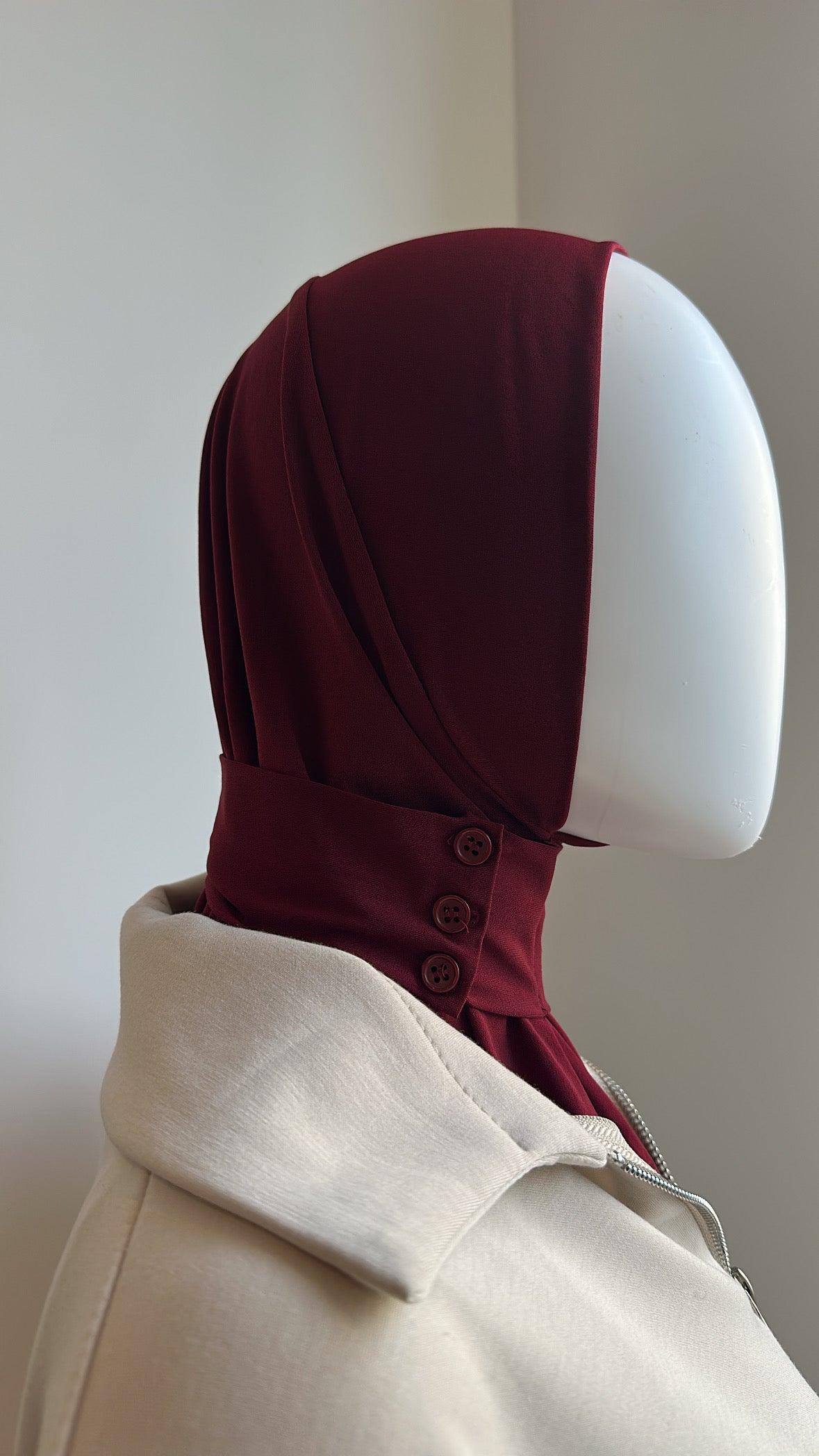 SCARF FRONT BUTTON