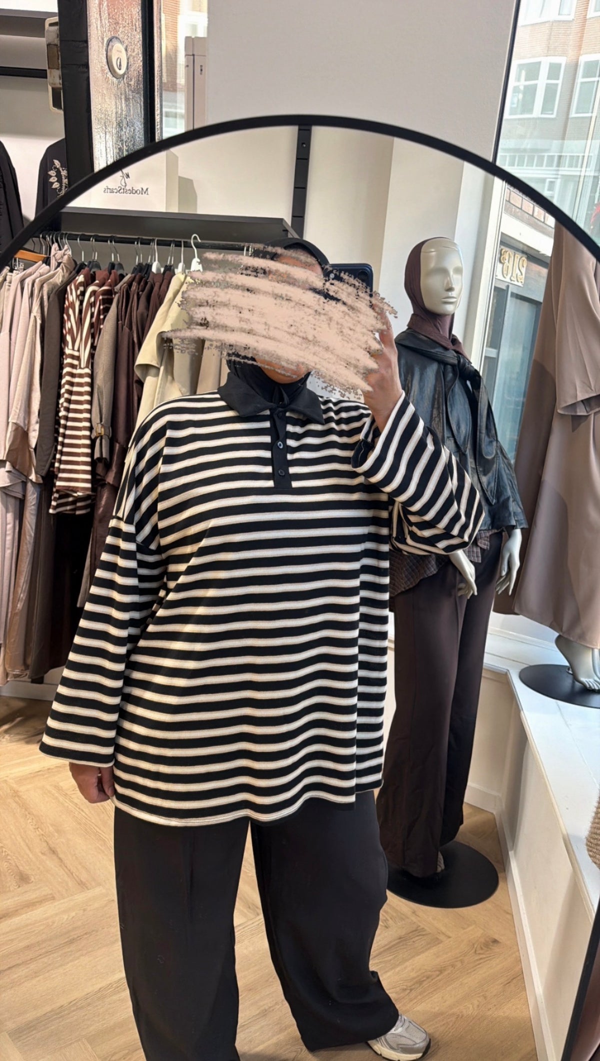 STRIPE OVERSIZED POLO