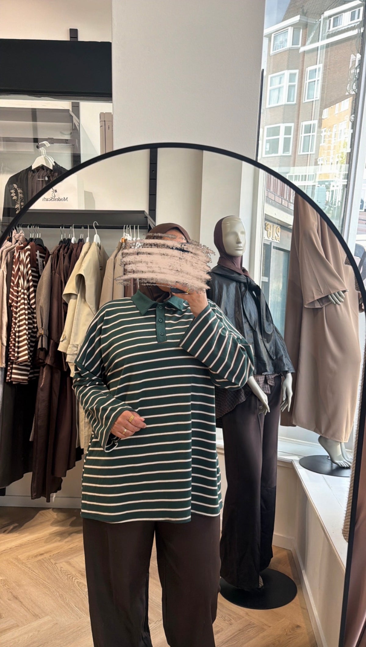 STRIPE OVERSIZED POLO