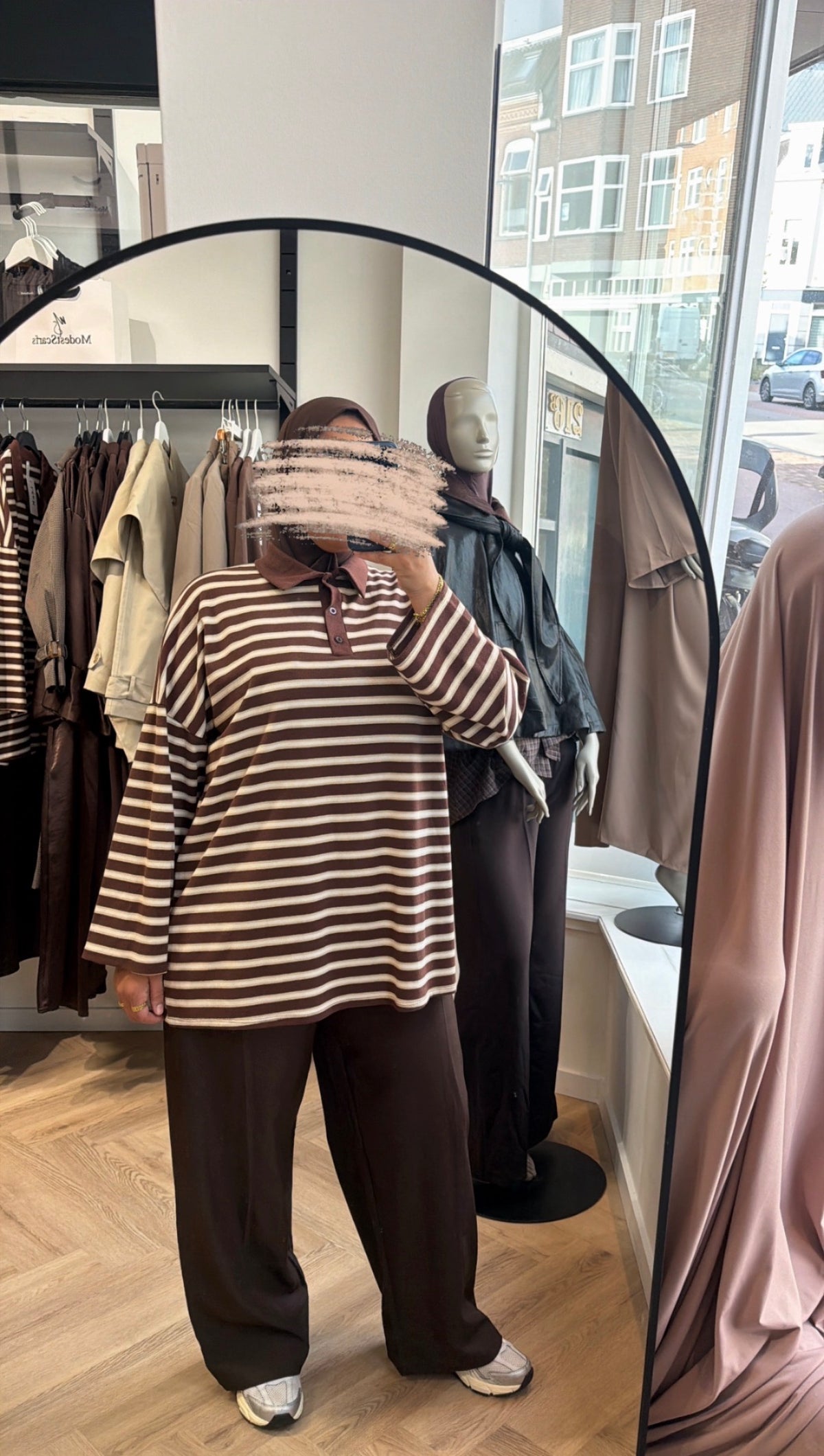 STRIPE OVERSIZED POLO